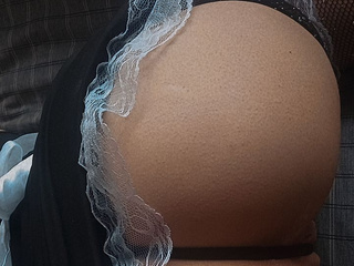 Ass in doggy style in a maid costume