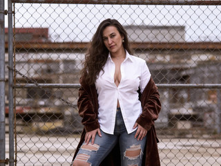 Blue jeans, White shirt