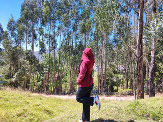 hiking in the mountains