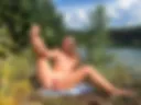 Naked on the lake.
