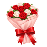 Festbukett med roser