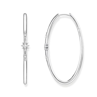 THOMAS SABO HOOP EARRINGS ROYALTY WHITE
