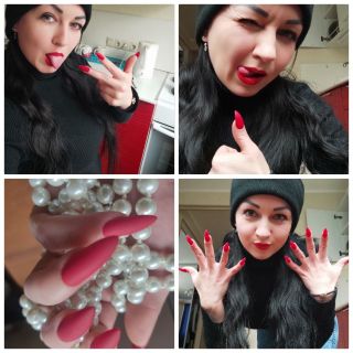 Take care of her beautiful fingers' manicure!