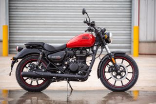 a classic royal enfield motorcycle