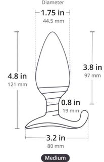 Lovense Hush Anal Plug, Black, 44.5mm