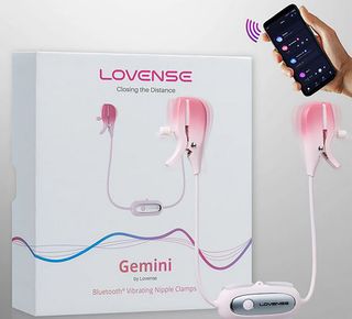 Gemini by Lovense ~ App-controlled vibrating nipple clamps