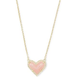 Kendra Scott Ari - Collar con colgante de corazón y longitud ajustable para mujer, joyería a la moda