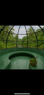 an innovative sauna with a gorgeous view