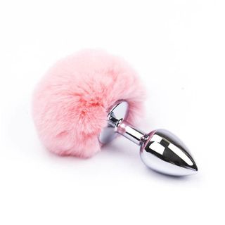 Anal plug with fluff