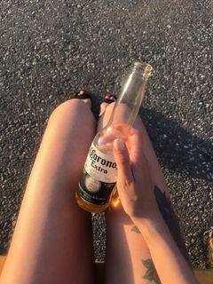 Drink beer on a hot day