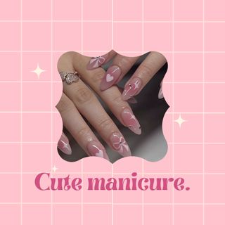 a pretty pink manicure