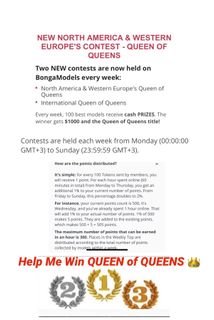 Help Me WIN QUEEN of QUEENS Wkly Contest ????