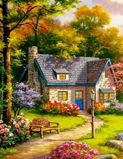 A house with a garden