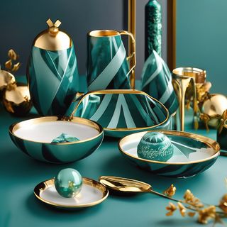 A set of beautiful dishes