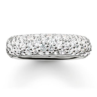 THOMAS SABO GLAM & SOUL BAND RING CRUSHED PAVÉ