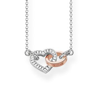 THOMAS SABO NECKLACE TOGETHER HEART DIAMOND